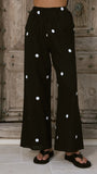 Kailani Strapless Top and Pants Set Black White Polka