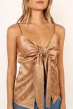 Leif Tie Front Cami Bronze Gold