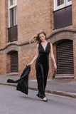 Eloise Jumpsuit Black Velvet