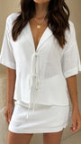Louise Top White