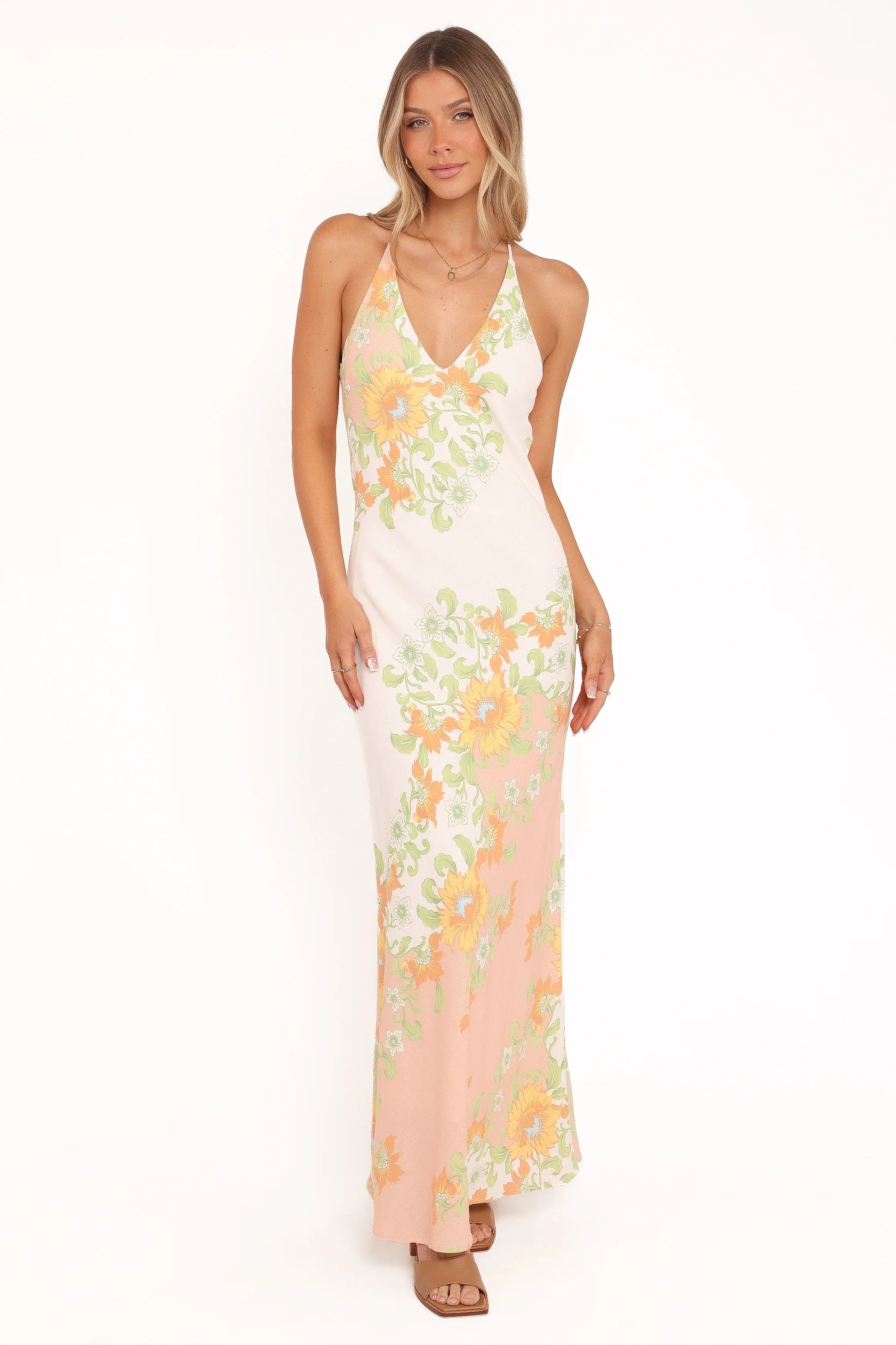 Haruki Maxi Dress Yellow Spring Floral