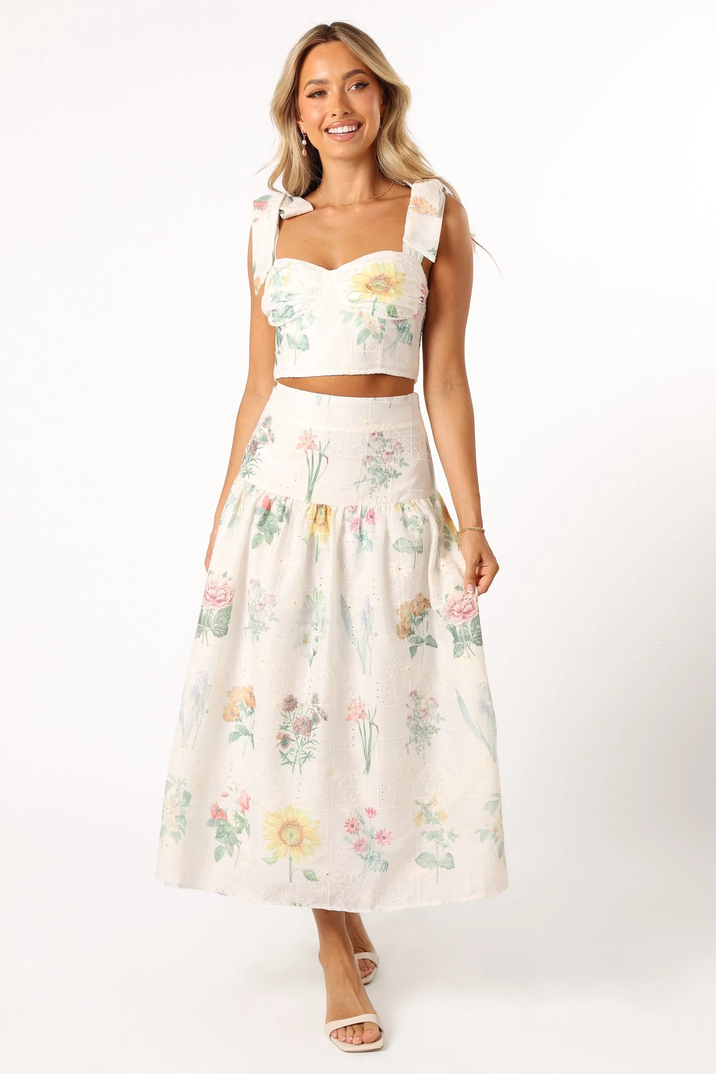 Kara Two Piece Set White Floral