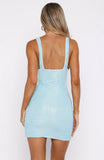 I Believe In You Beaded Mini Dress Baby Blue