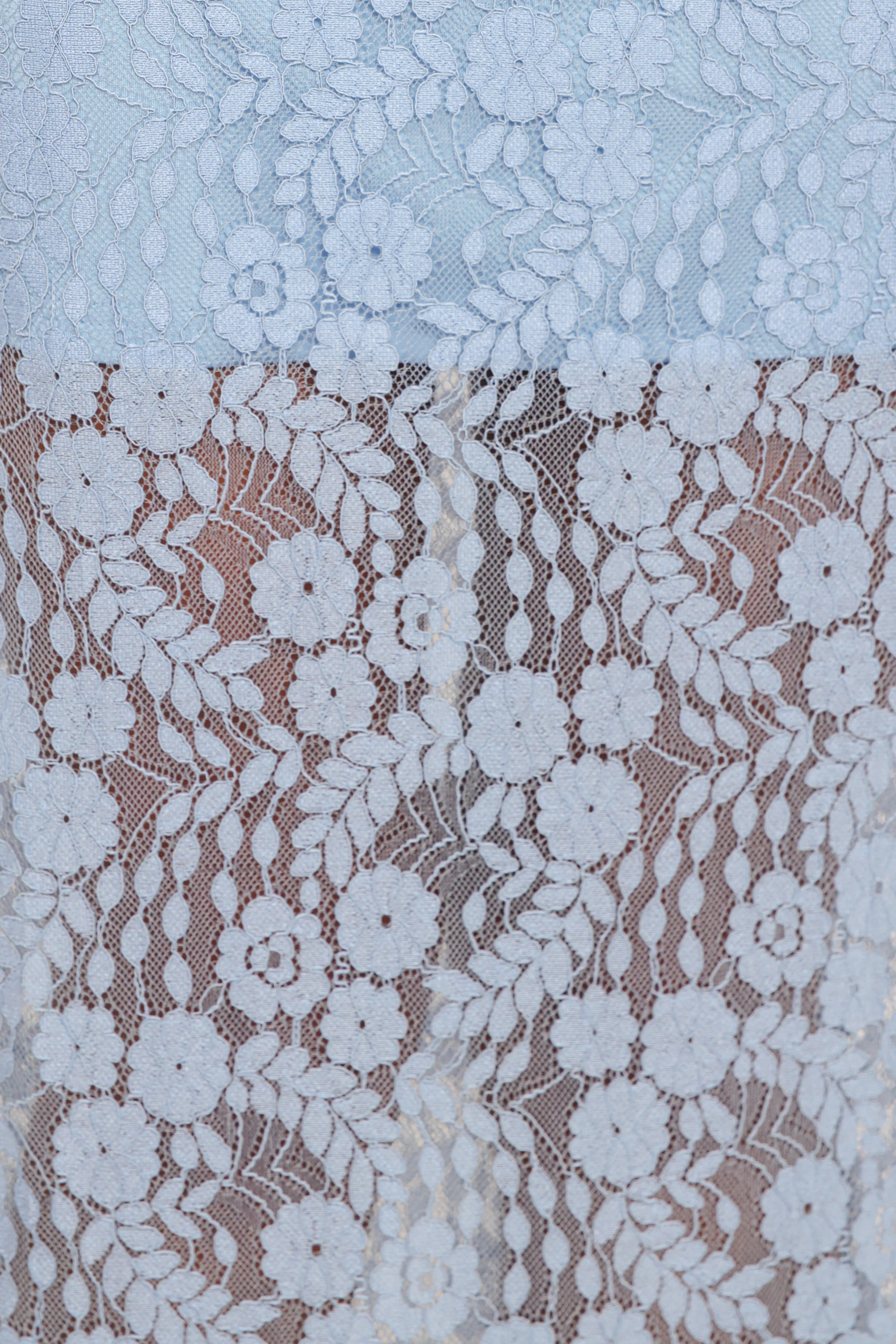 Brittany Lace Maxi Skirt Blue
