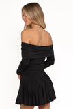 Messina Off Shoulder Mini Dress Black