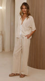 Hartley Pants Beige White