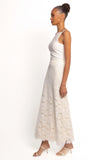 Mika Floral Lace Maxi Skirt White