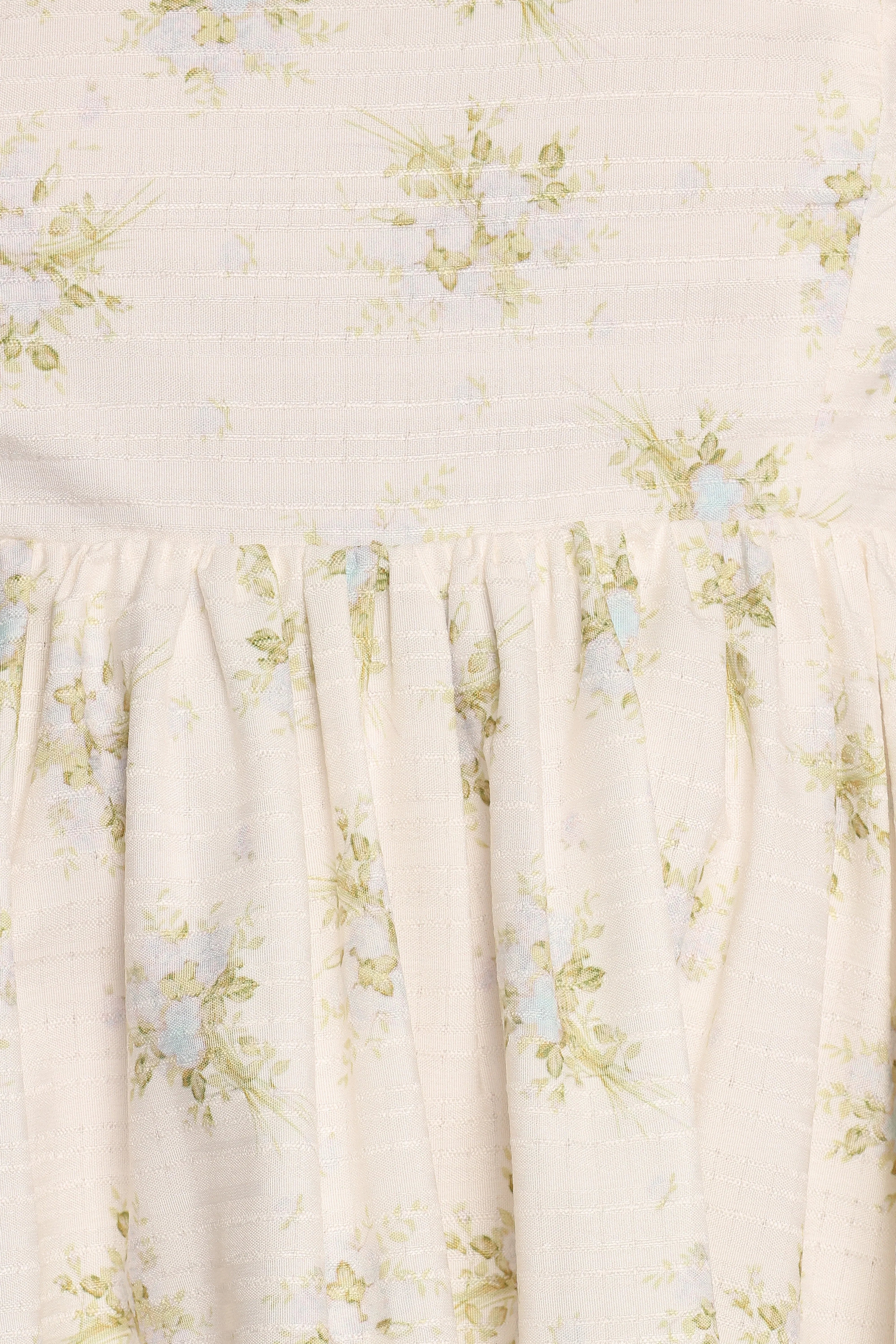 Indira Mini Dress Ivory Blue Floral