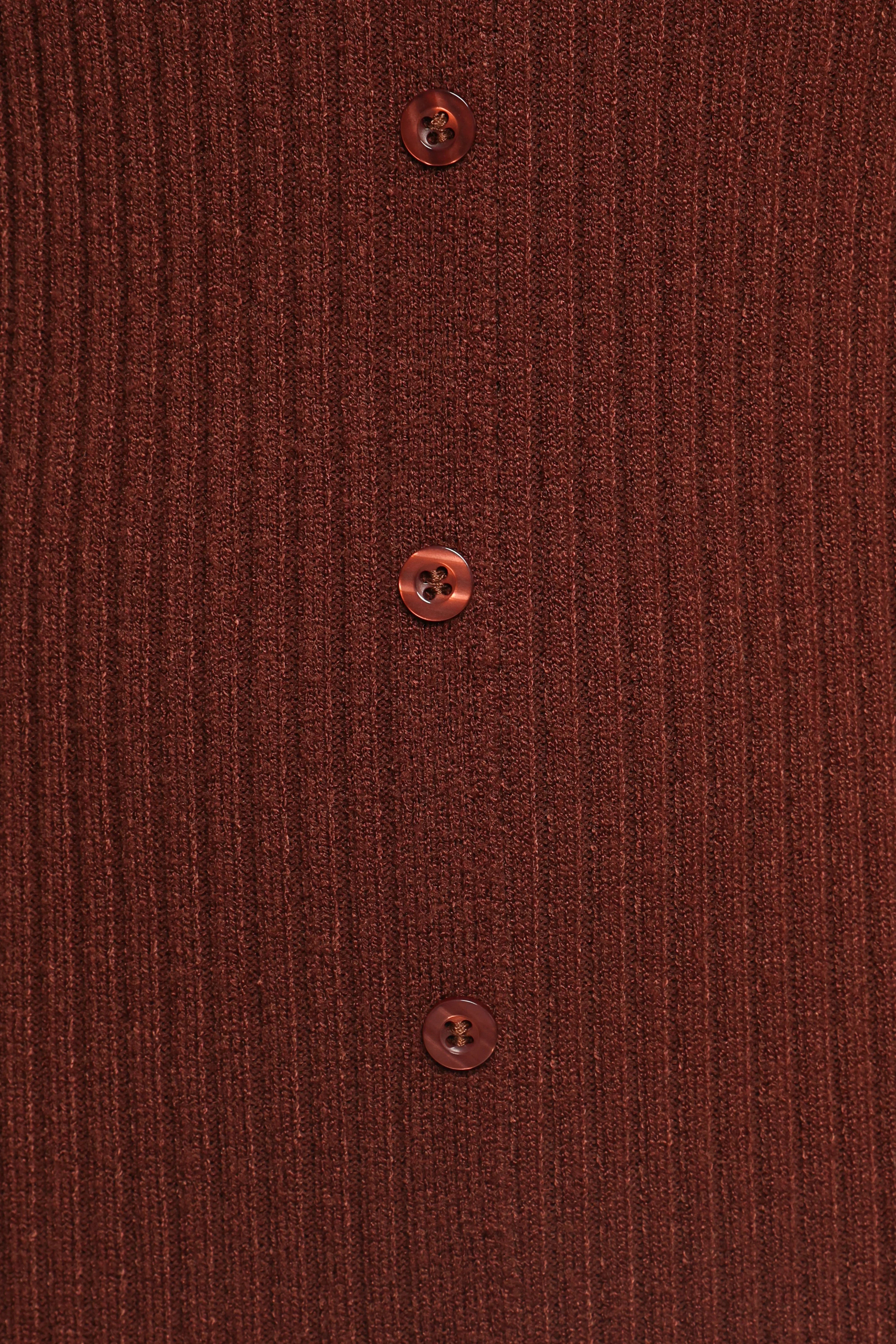 Marshall Button Through Knit Maxi Dress Chocolate