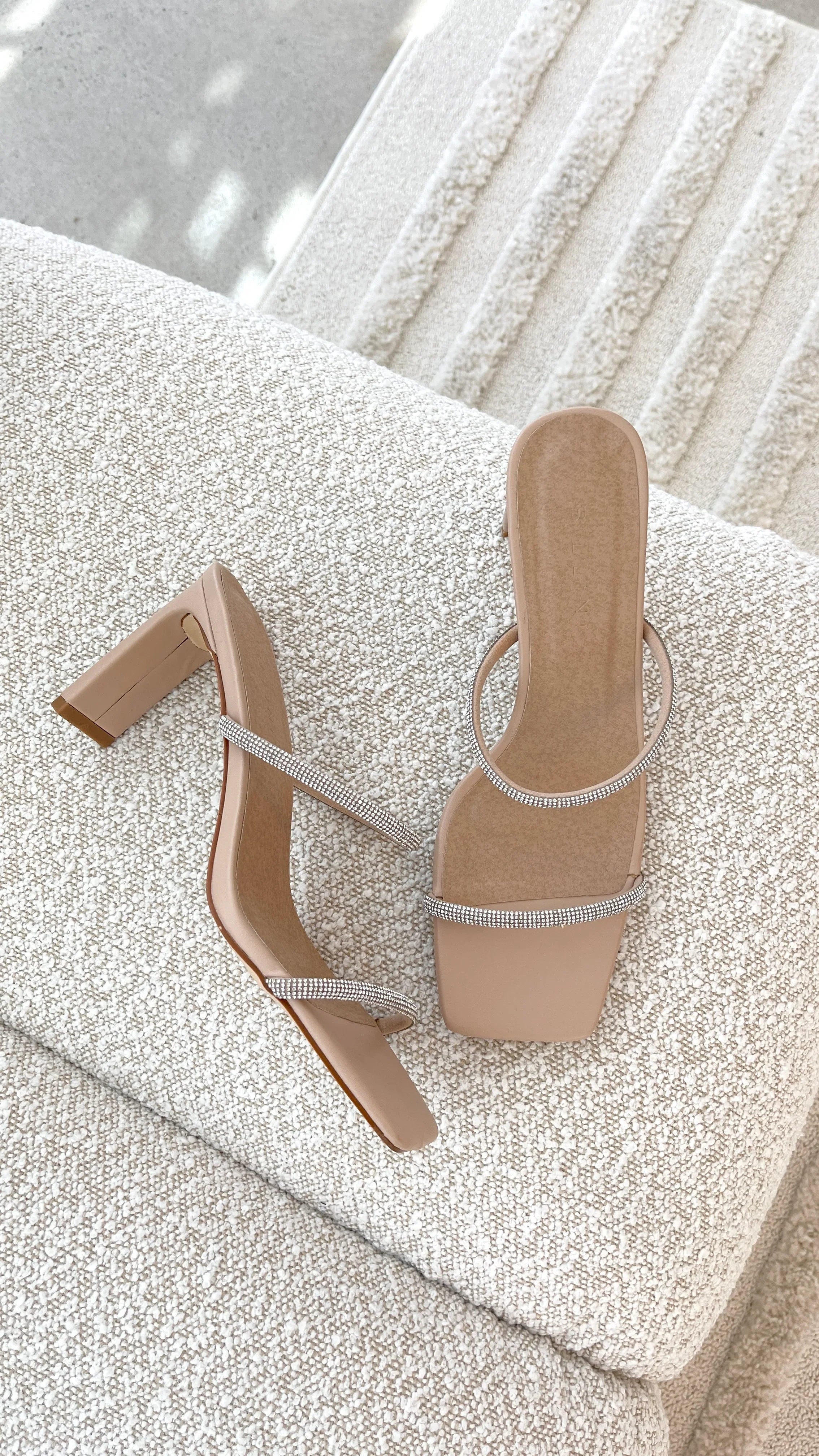 Kallie Heel Nude Diamante