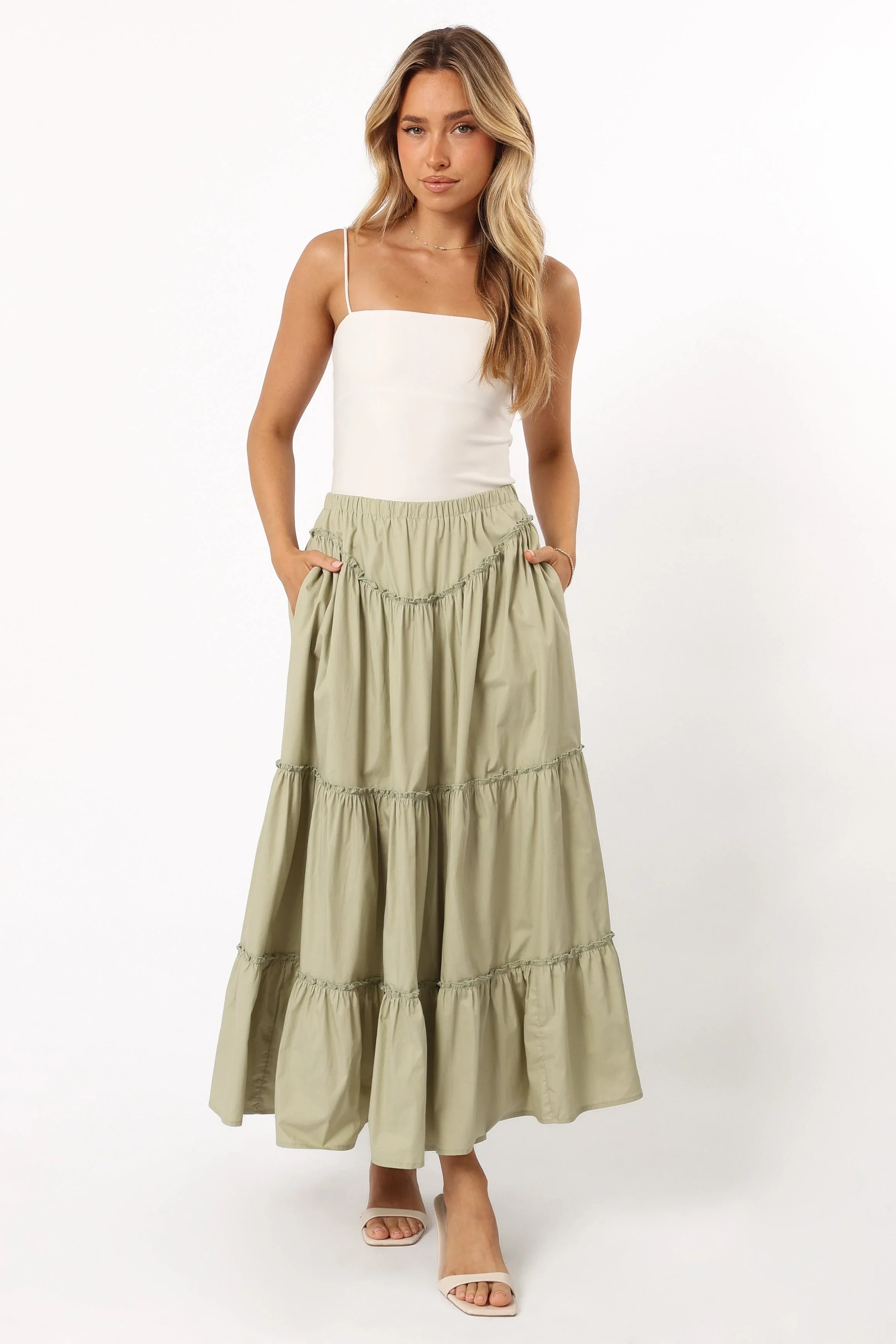 Somerset Midi Skirt Pistachio