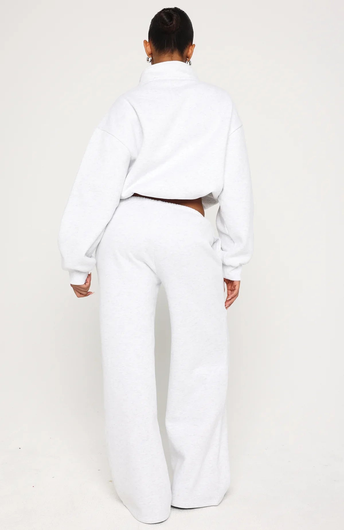 Test Drive Wide Leg Sweatpants Grey Marle