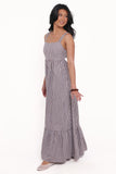 Reid Maxi Dress Brown Gingham