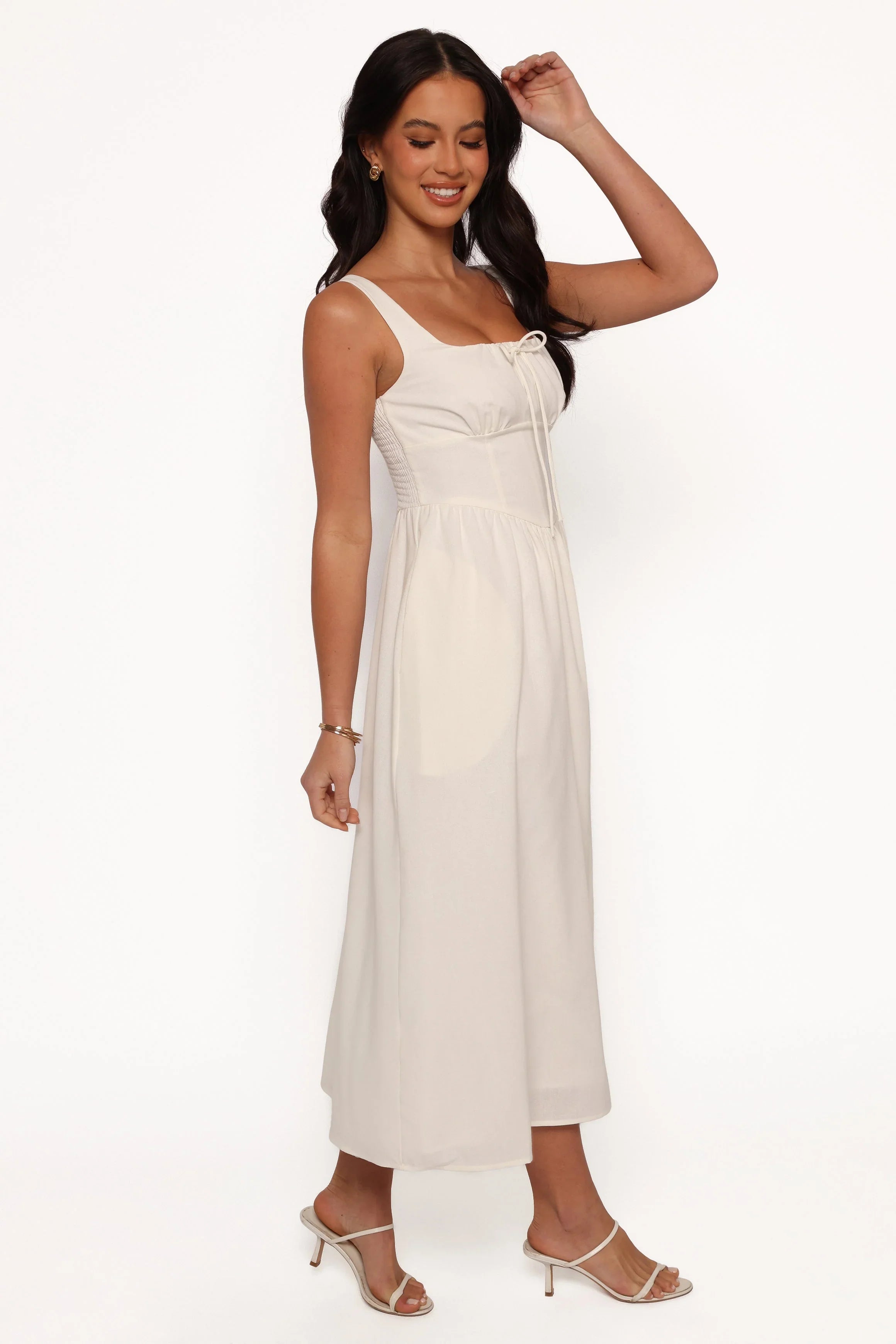 Kinslee Midi Dress White