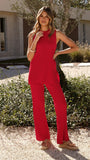 Megan Knit Pants Red