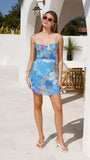 Zarelle Mini Skirt Blue Floral