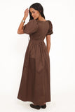 Karla Maxi Dress Bitter Chocolate
