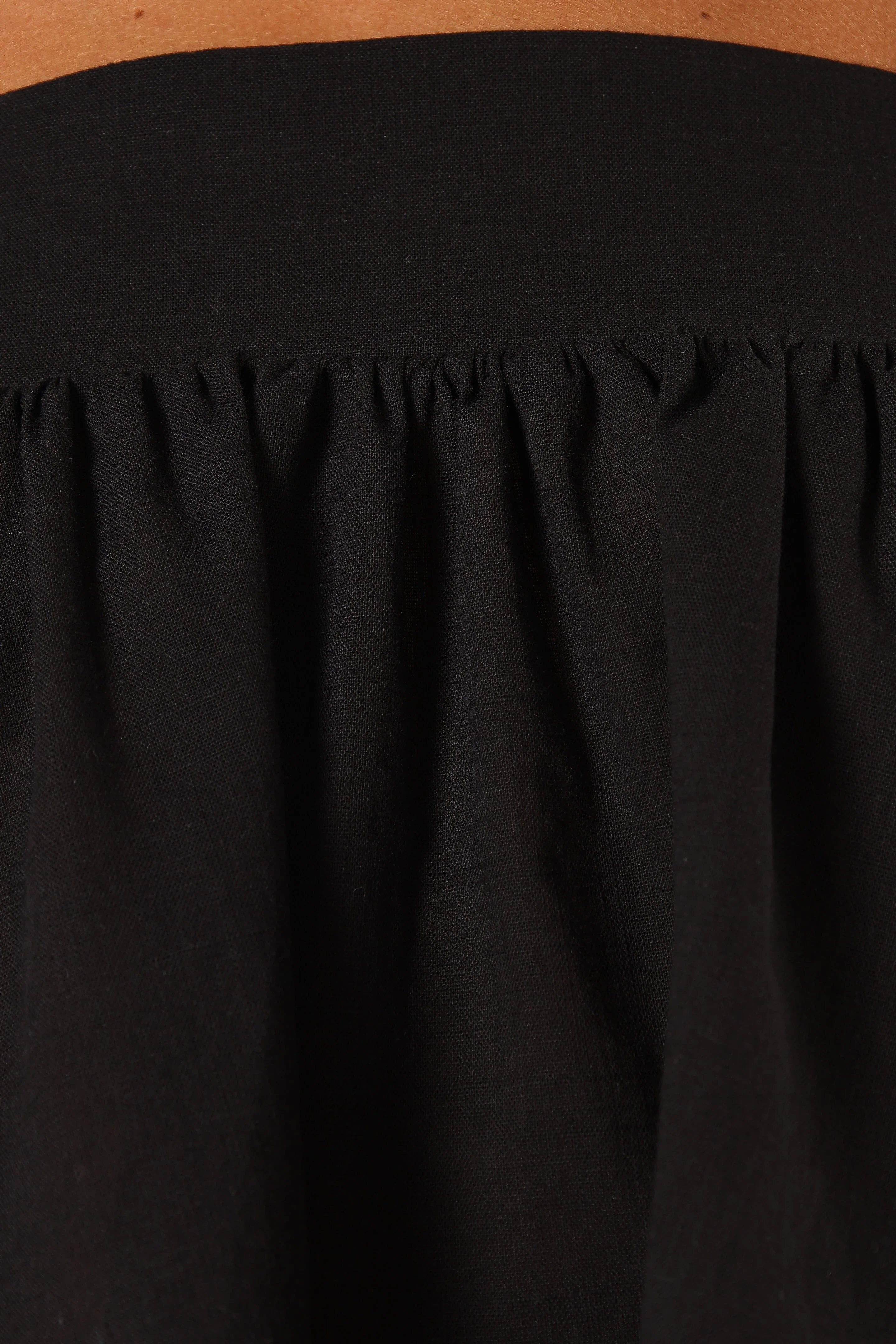Raye Ruffle Strap Top Black