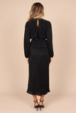 Minelli Pleat Midi Skirt Black
