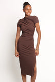 Lioren Midi Dress Brown