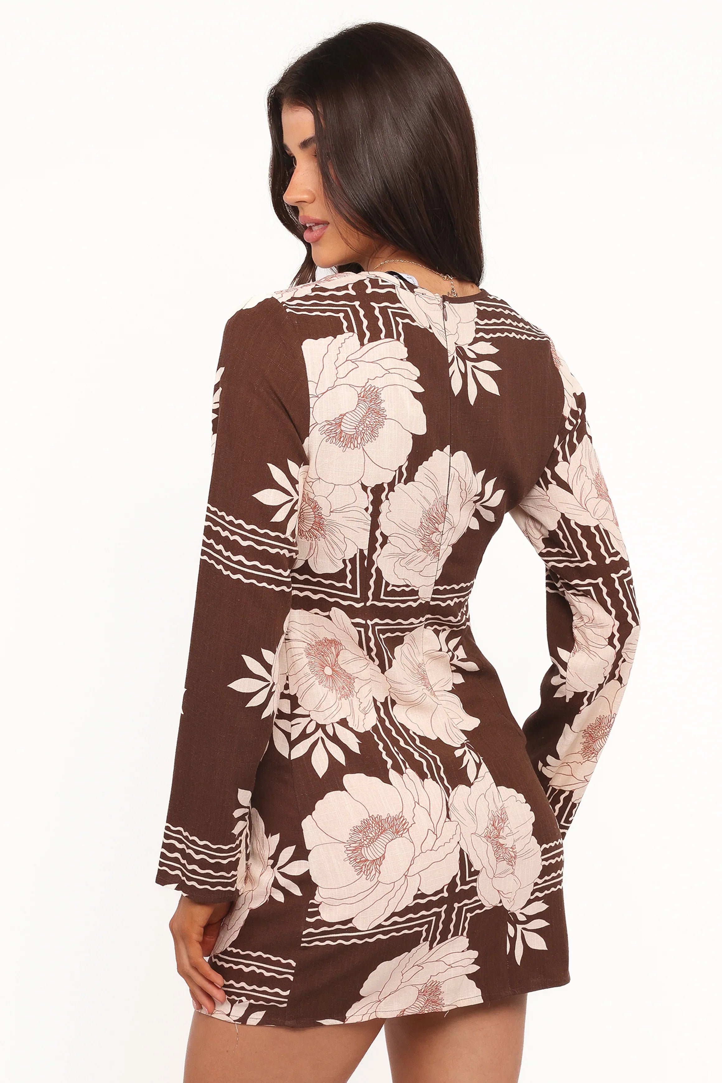 Marylon Mini Dress Brown Floral