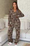Pillow Talk Printed Long Sleeve Pyjama Set Leopard