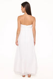 Vee Strapless Maxi Dress White