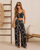 Shoreline Escape Abstract Print Top