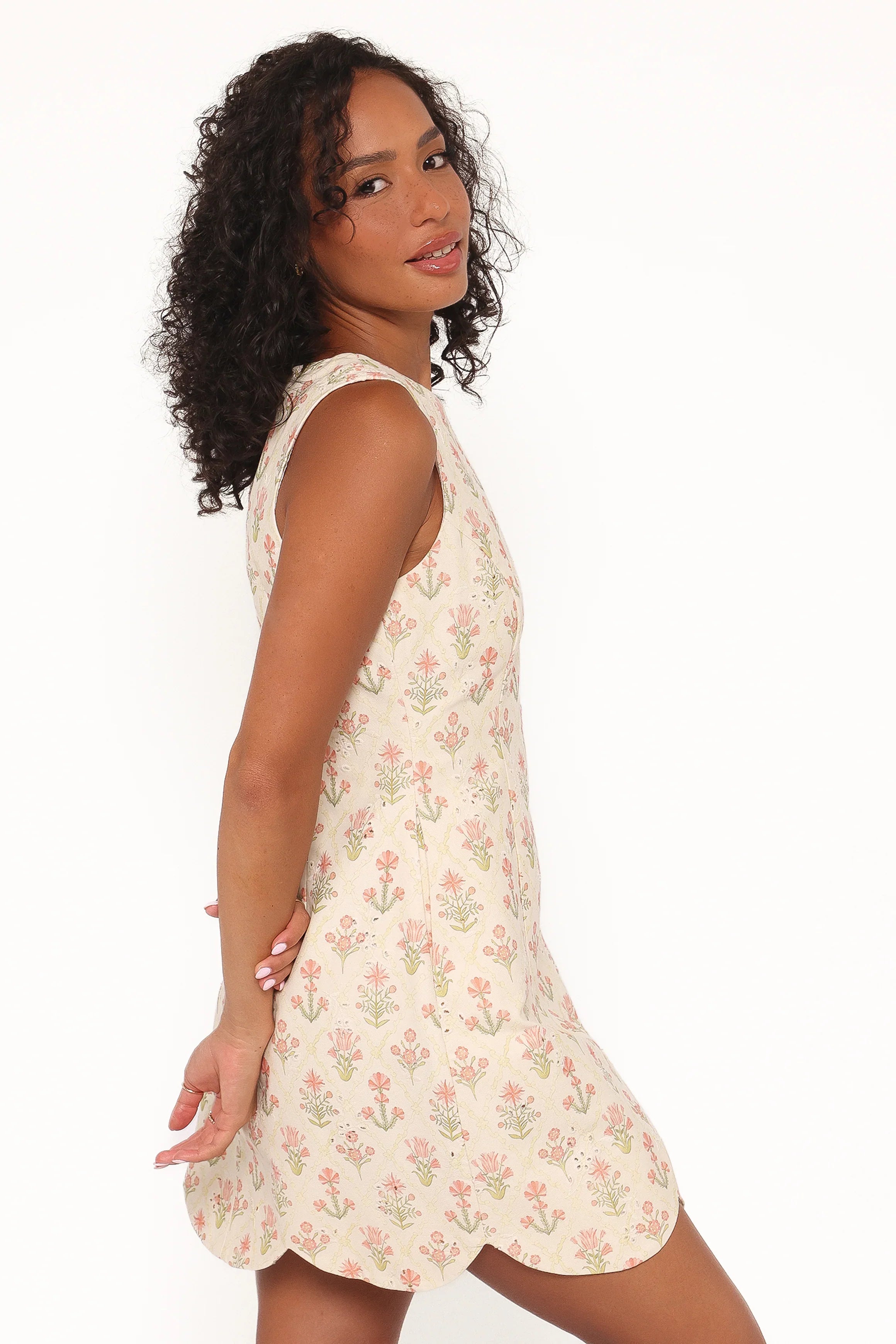 Memphis Mini Dress Coral Floral