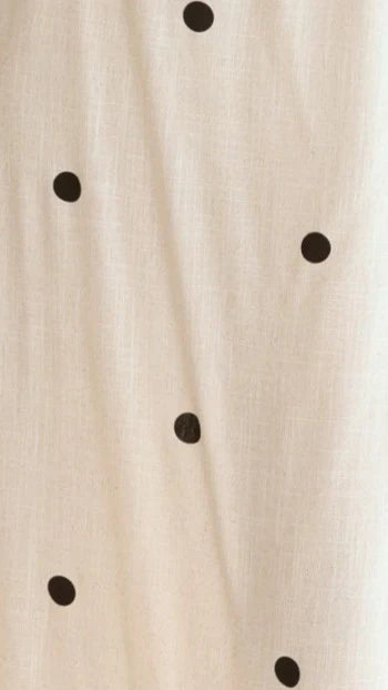 Nasira One Shoulder Maxi Dress Oat Black Polka Dot
