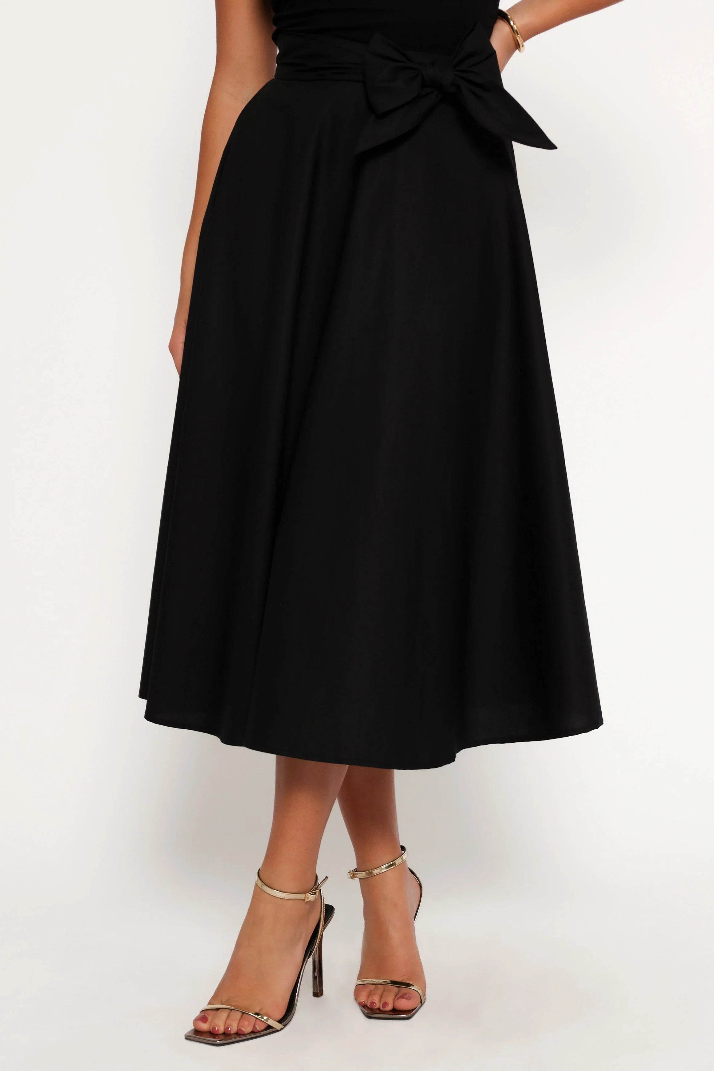Alessandra Midi Skirt Black