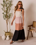 Paloma Skies Tiered Colorblock Maxi Dress