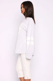 Playing Ball Oversized Long Sleeve Tee Grey Marle