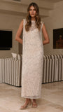 Matisse Sequins Maxi Dress Cream