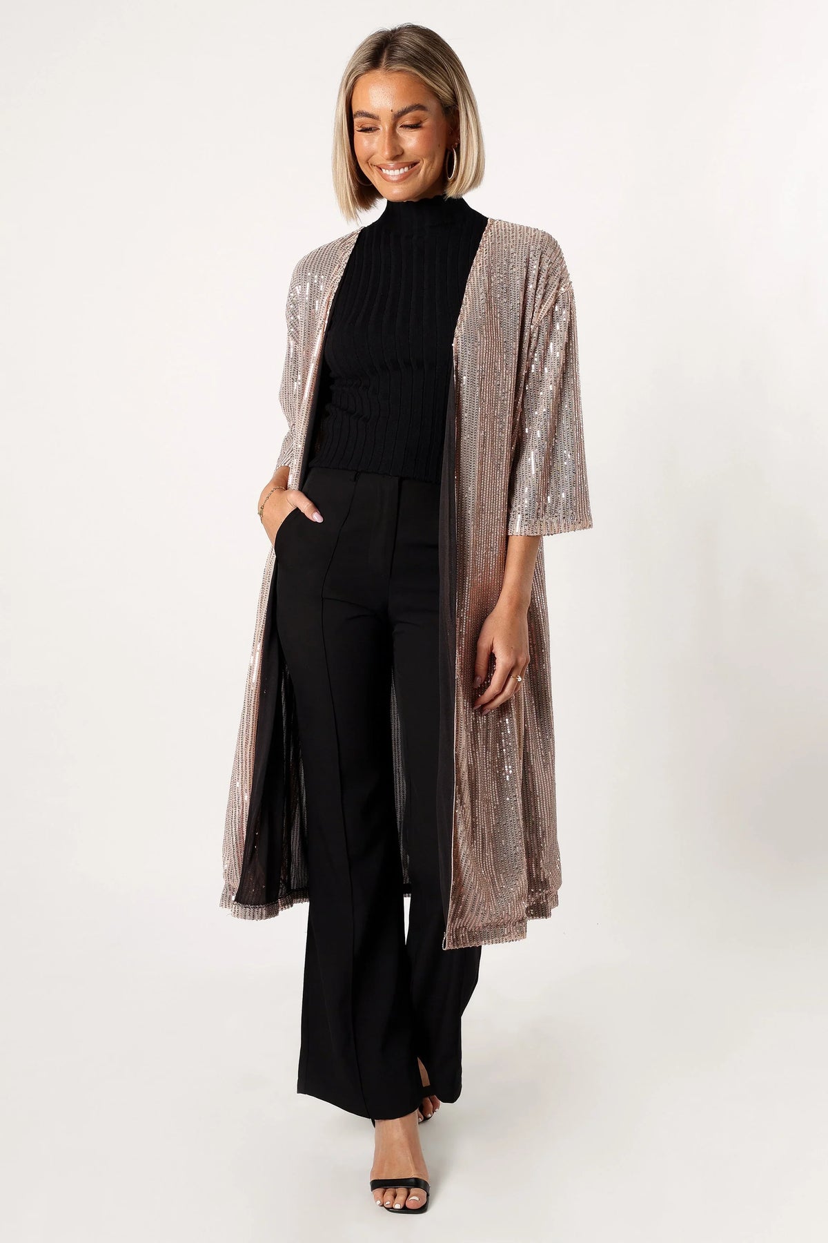 Jayleen Sequin Duster Gold