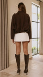 Leela Bomber Jacket Brown Suede