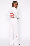 11th Street City Girl At Heart Wide Leg Sweatpants Cherry Glaze
