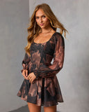 Nocturne Bloom Printed Mini Romper