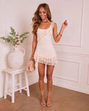 Sweet Story Ruffle Lace Mini Dress
