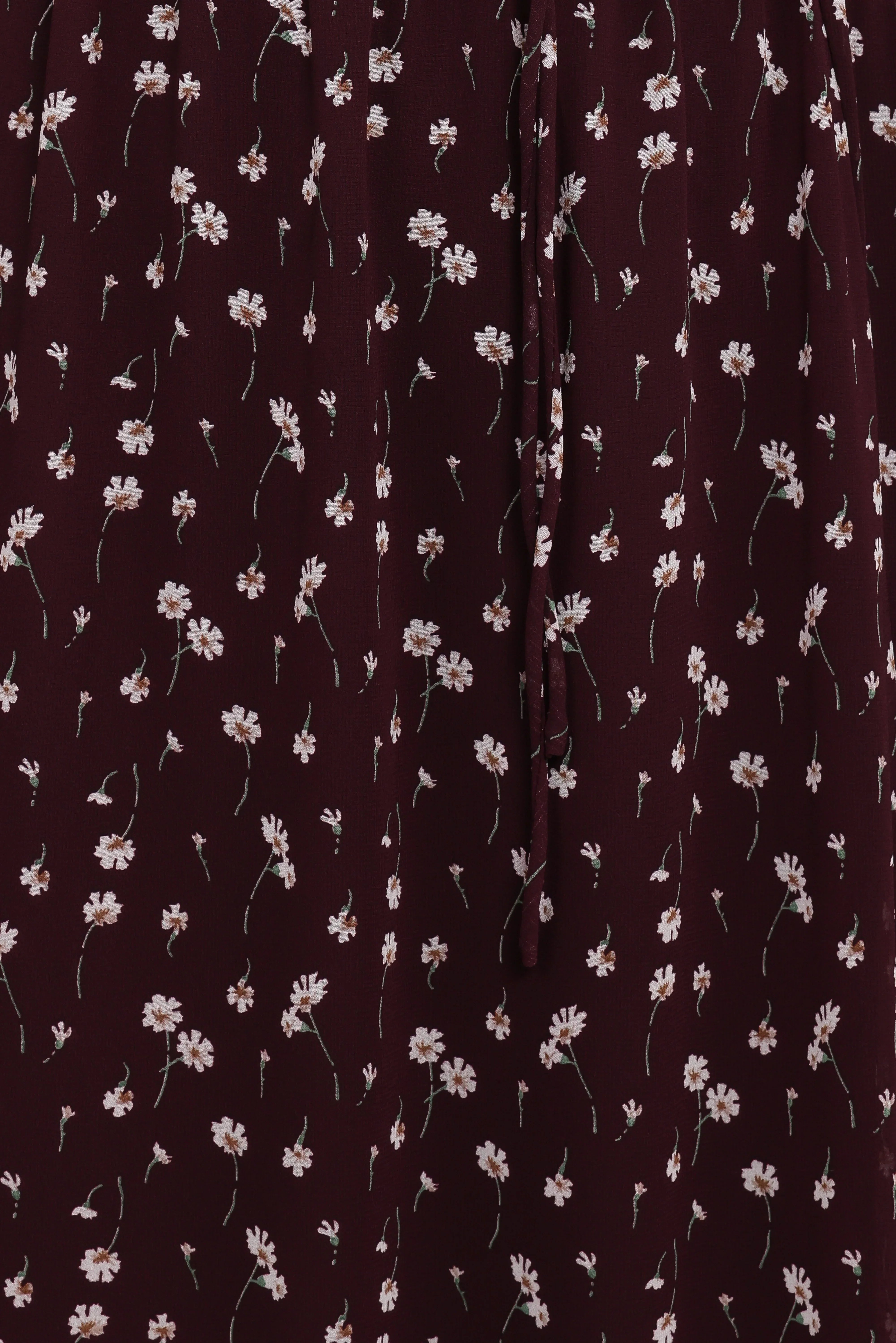 Keziah Long Sleeve Maxi Dress Burgundy Floral