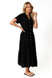 Natalya Midi Dress Black