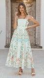 Nellie Midi Dress Aqua Aurora Print