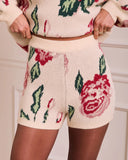 Soft Promise Floral Print Knit Shorts