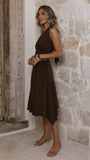 Taylin Midi Skirt Brown