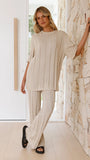 Bayu Knit Pants Cream