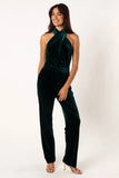Liberty Velvet Jumpsuit Hunter Green