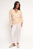 Abbey Ballet Wrap Cardigan Cream