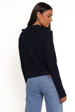 Carmello Frill Collar Cardigan Navy