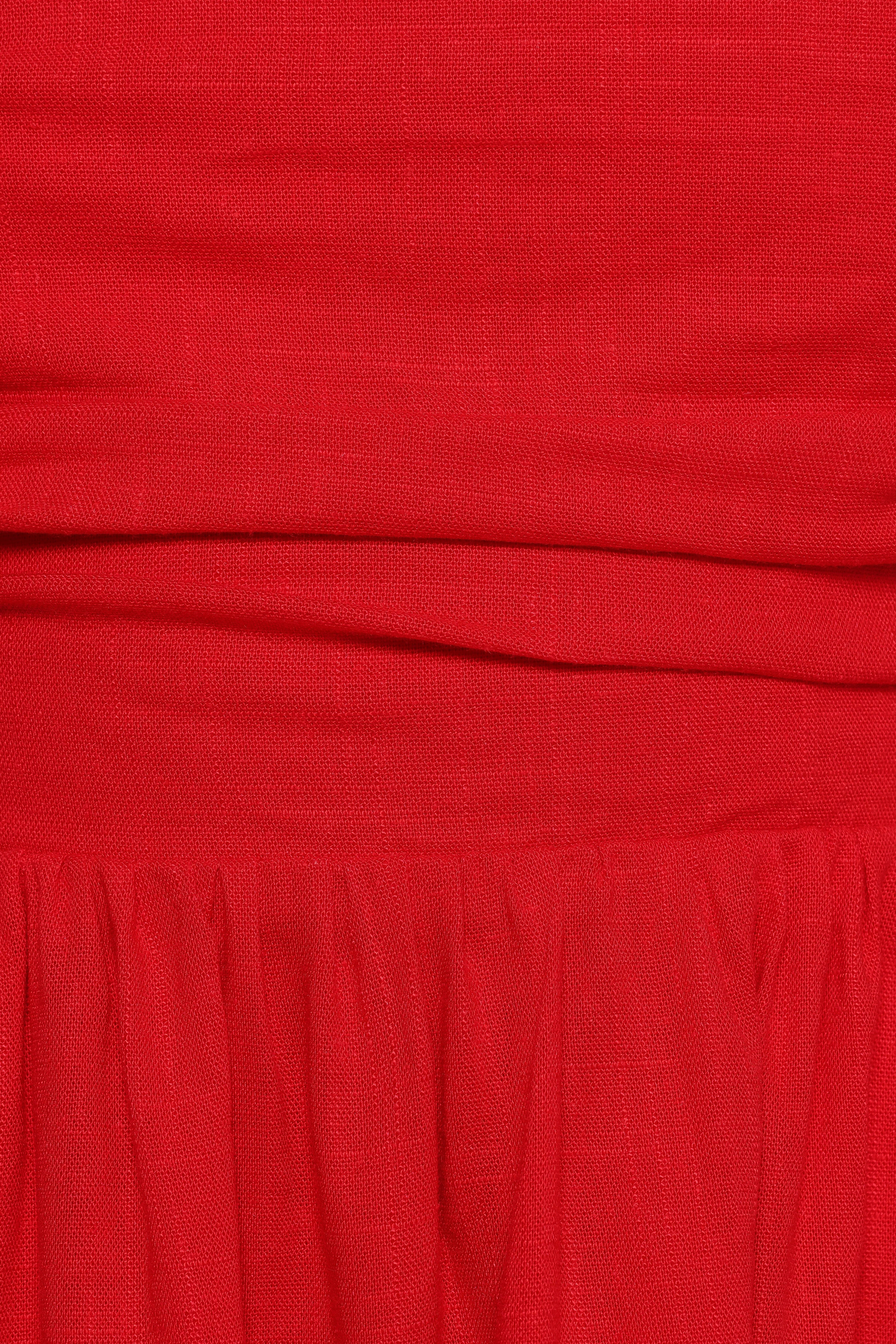 Katy Strapless Mini Dress Red