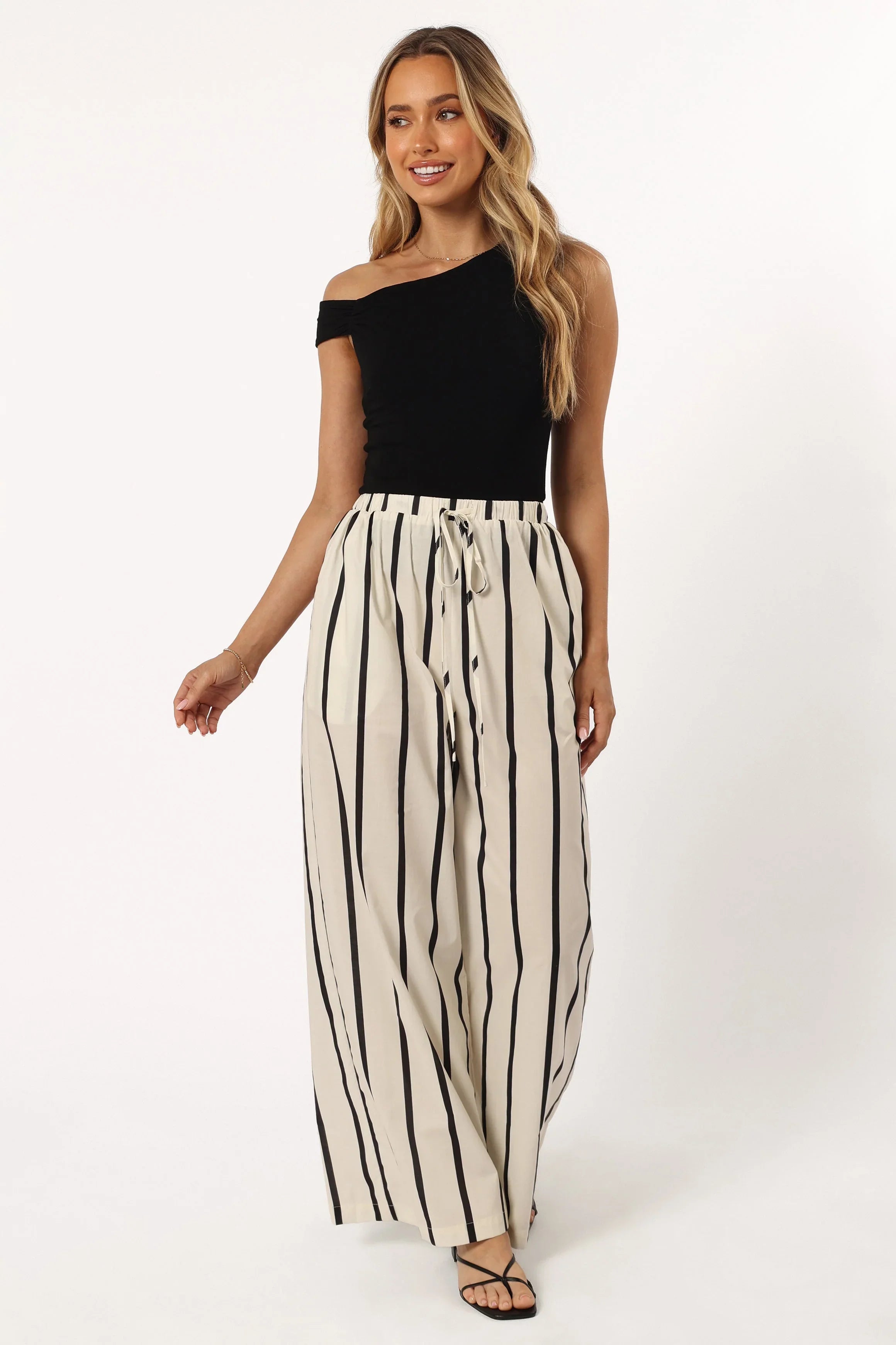 Silvia Pant Cream Stripe